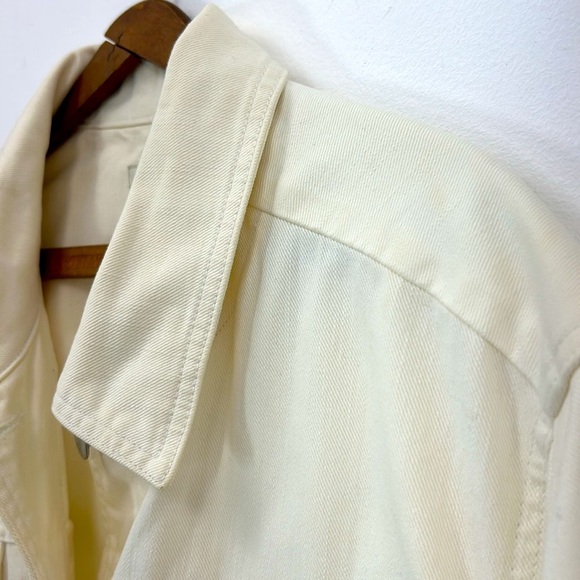 J. Jill White Denim Jean Jacket Women's XXL Spring Outdoor Button Plus Curve Hot - Picture 3 of 8